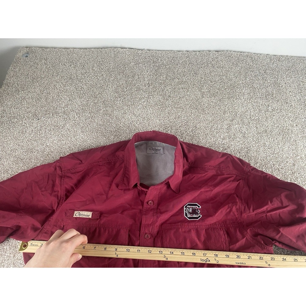 Chiliwear South Carolina Gamecocks Fishing Button Up Shirt Nylon Mens Large Vent - Picture 4 of 10